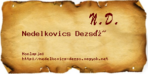Nedelkovics Dezső névjegykártya