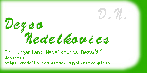 dezso nedelkovics business card